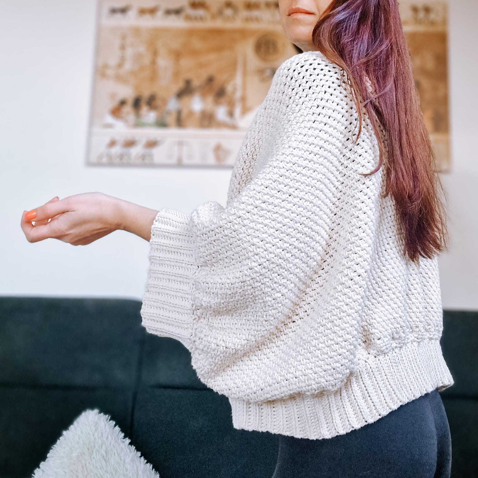 Cloud Cocoon Cardigan | Crochet Pattern by Loops Only
