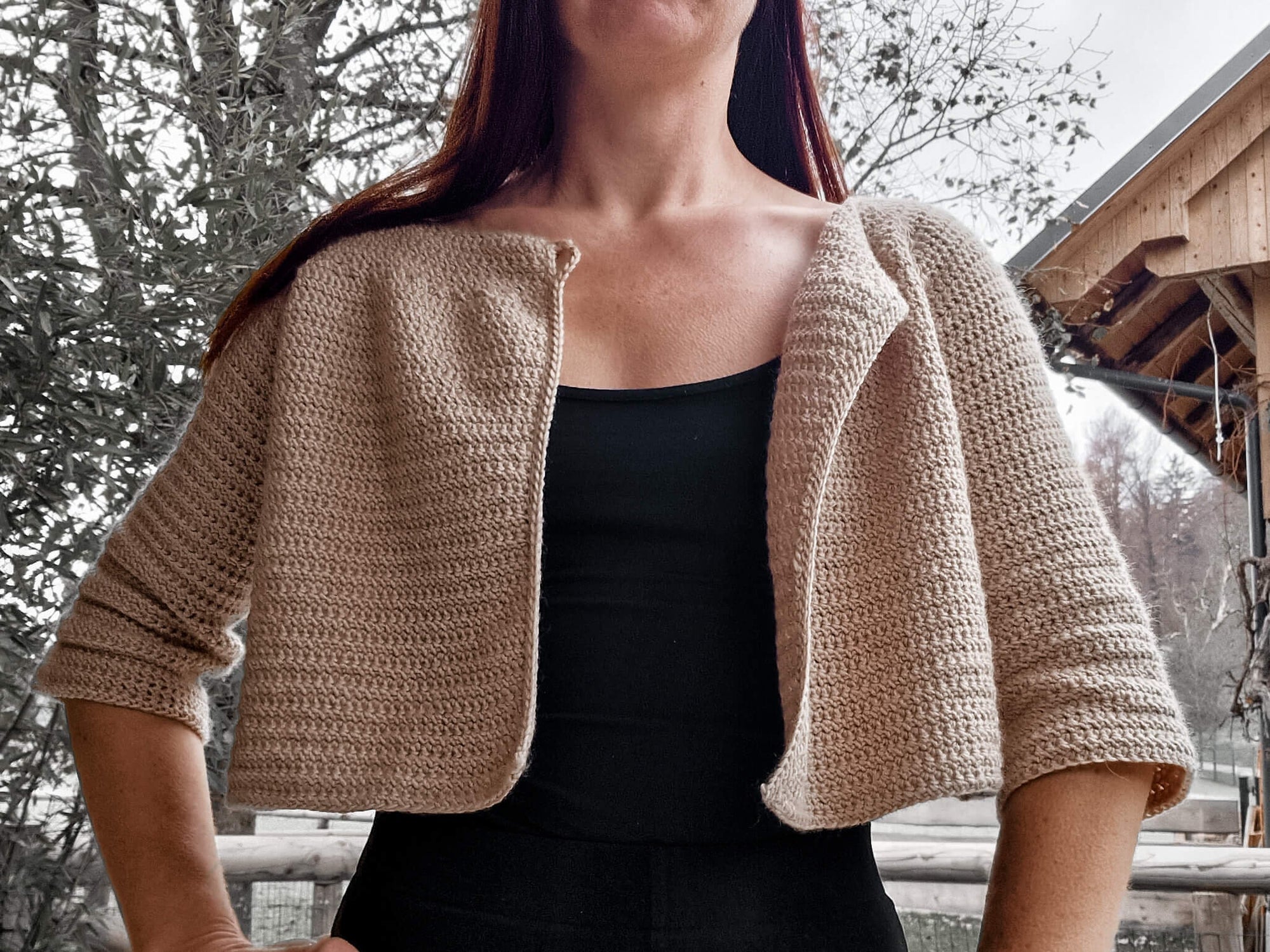Ruffle Charm Cropped Cardigan - Loops Only