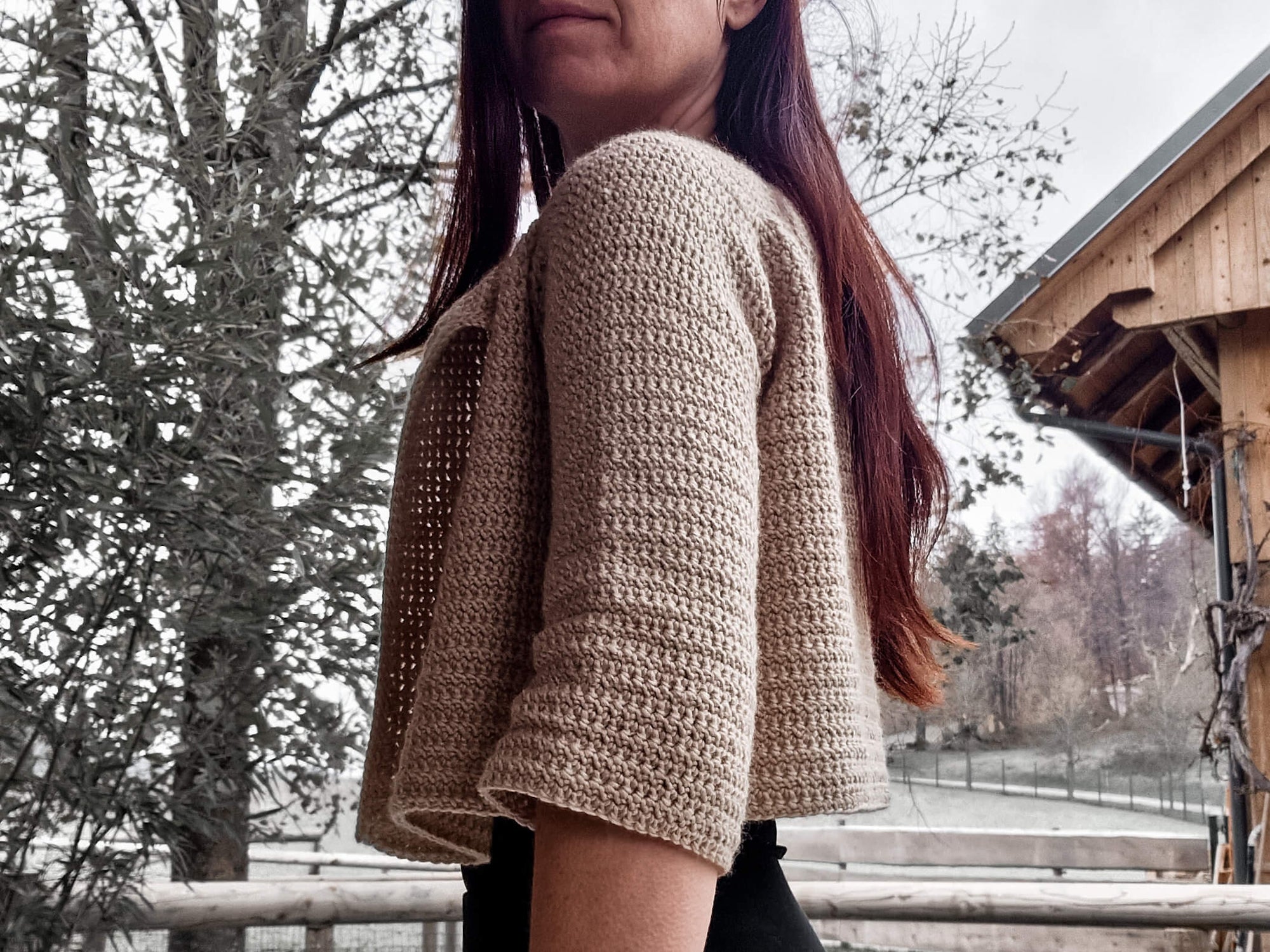 Ruffle Charm Cropped Cardigan - Loops Only