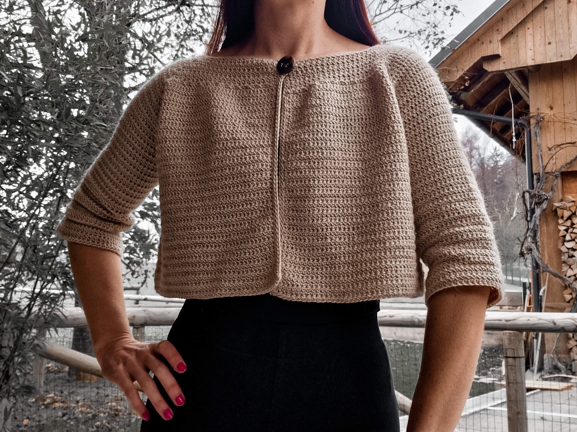 Ruffle Charm Cropped Cardigan - Loops Only