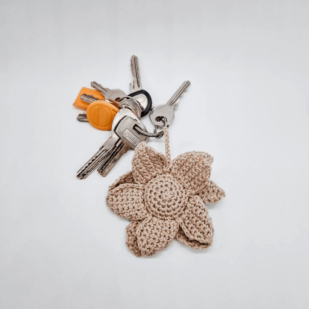 Loop Charm Keychains Flower Keychain | Crochet Pattern by Loops Only