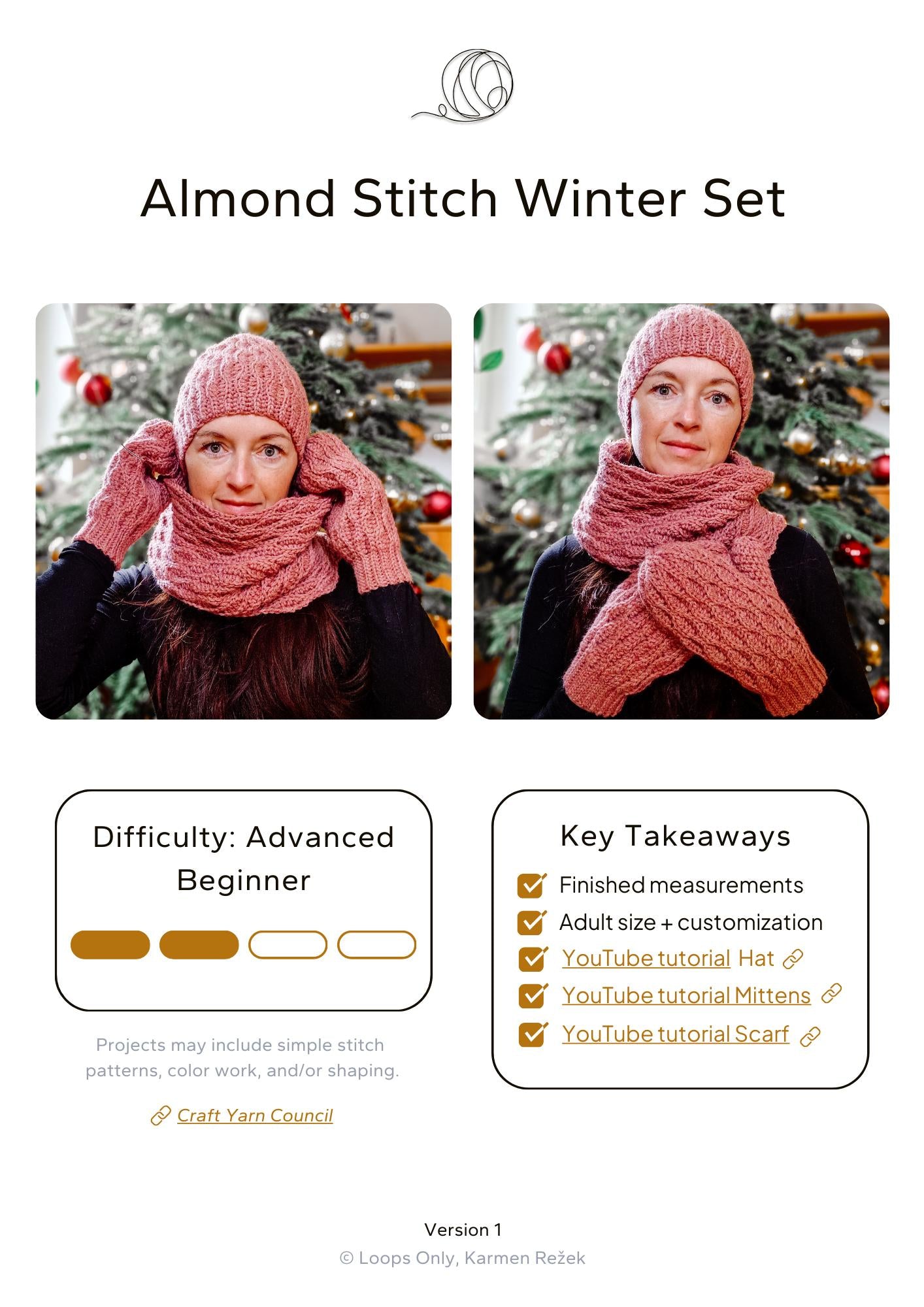 Almond Stitch Winter Set - Loops Only