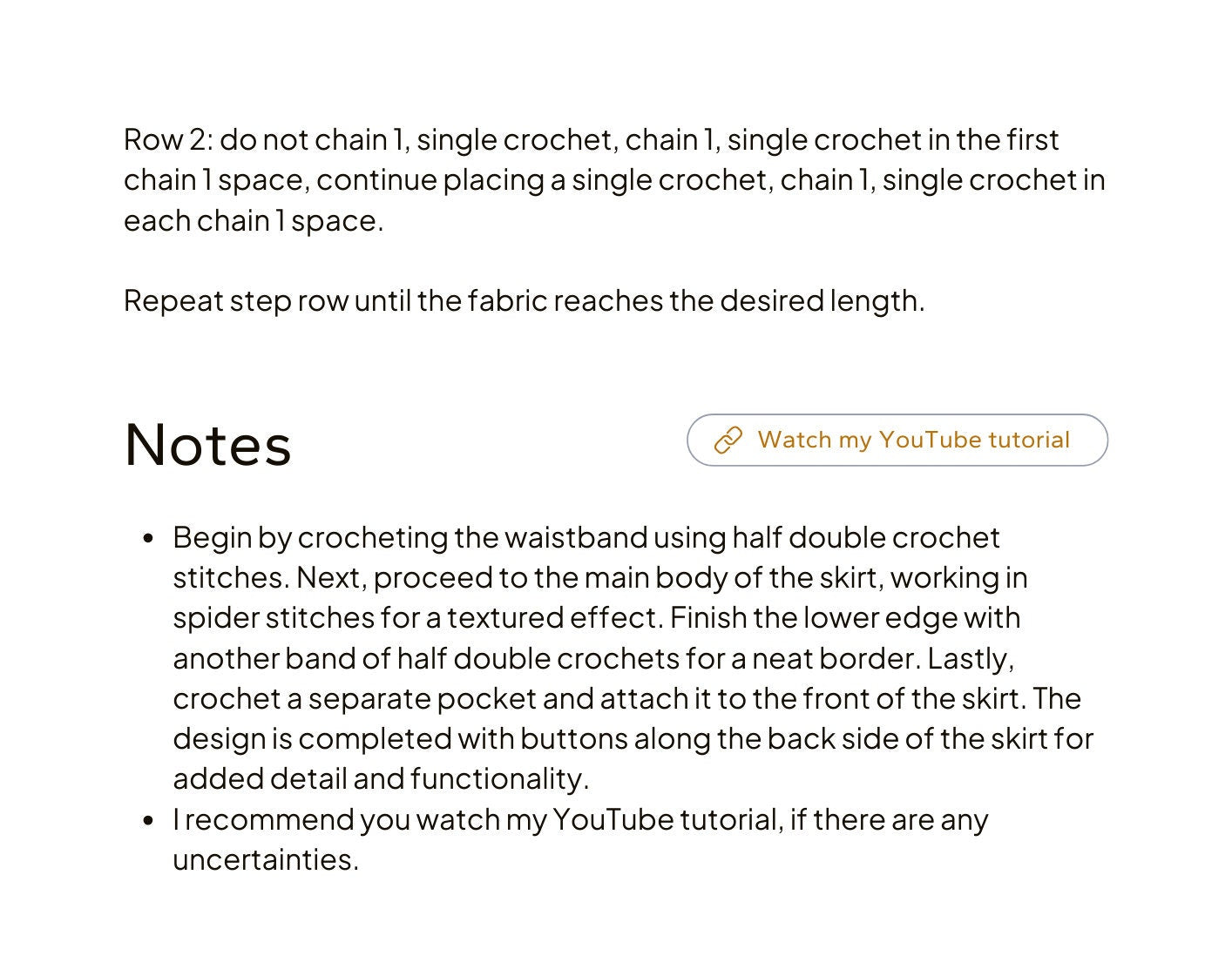 Pouch Pocket Mini Skirt - Loops Only
