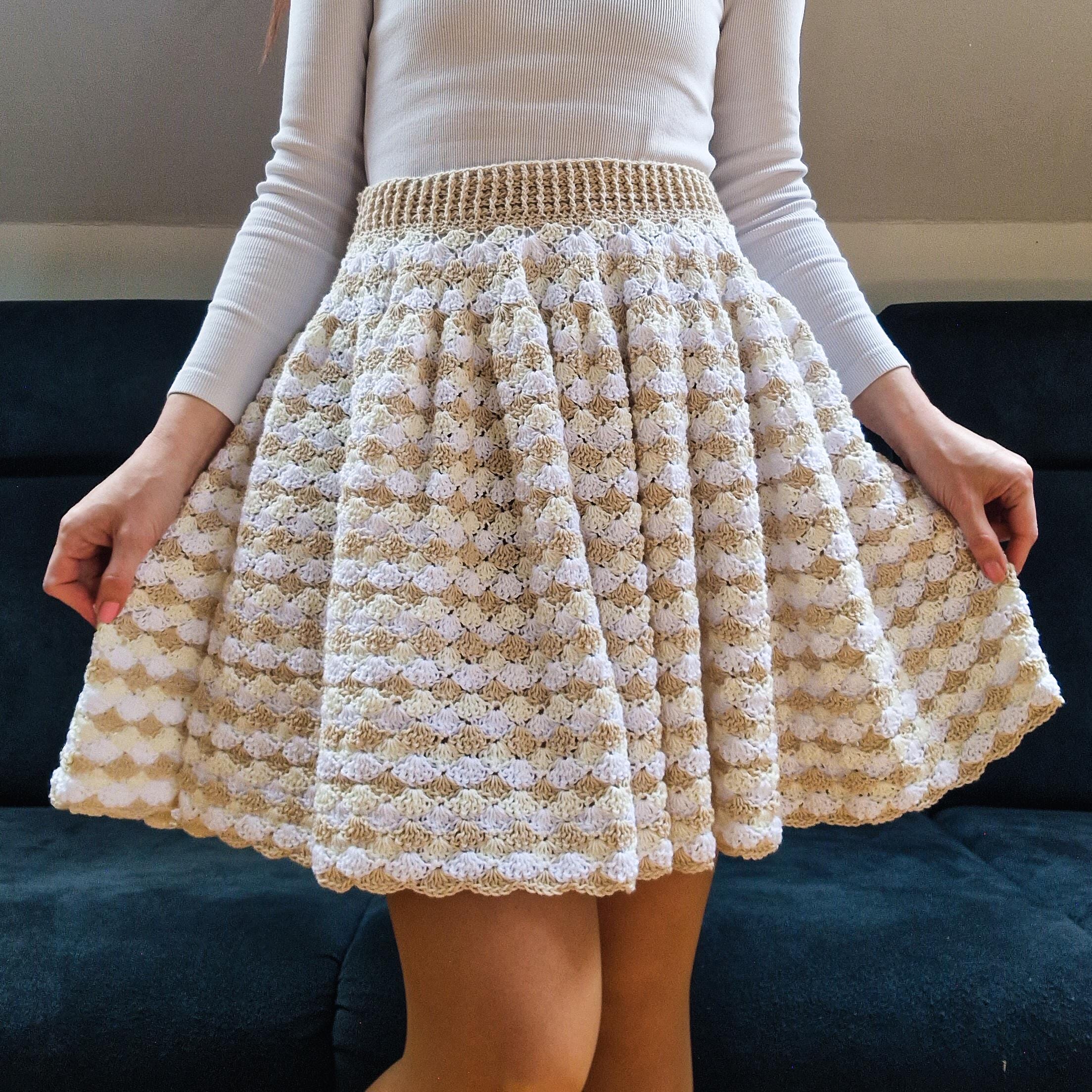 スカート sheller stitch wool flare skirt Shell Stitch Skirt | Crochet Pattern by Loops Only