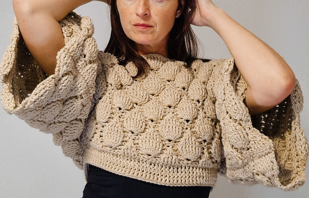 Figs Oversized Crop Sweater - Loops Only