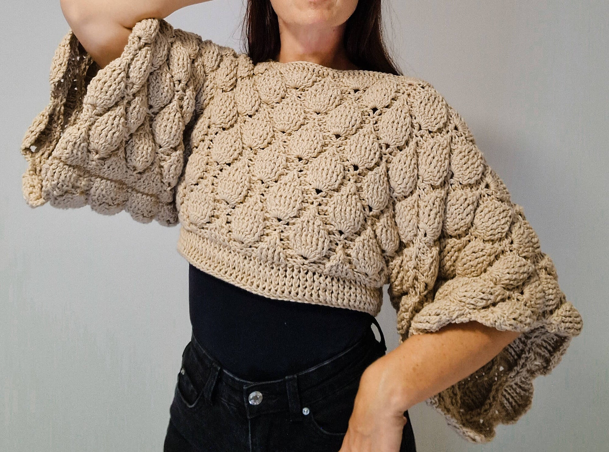 Figs Oversized Crop Sweater - Loops Only