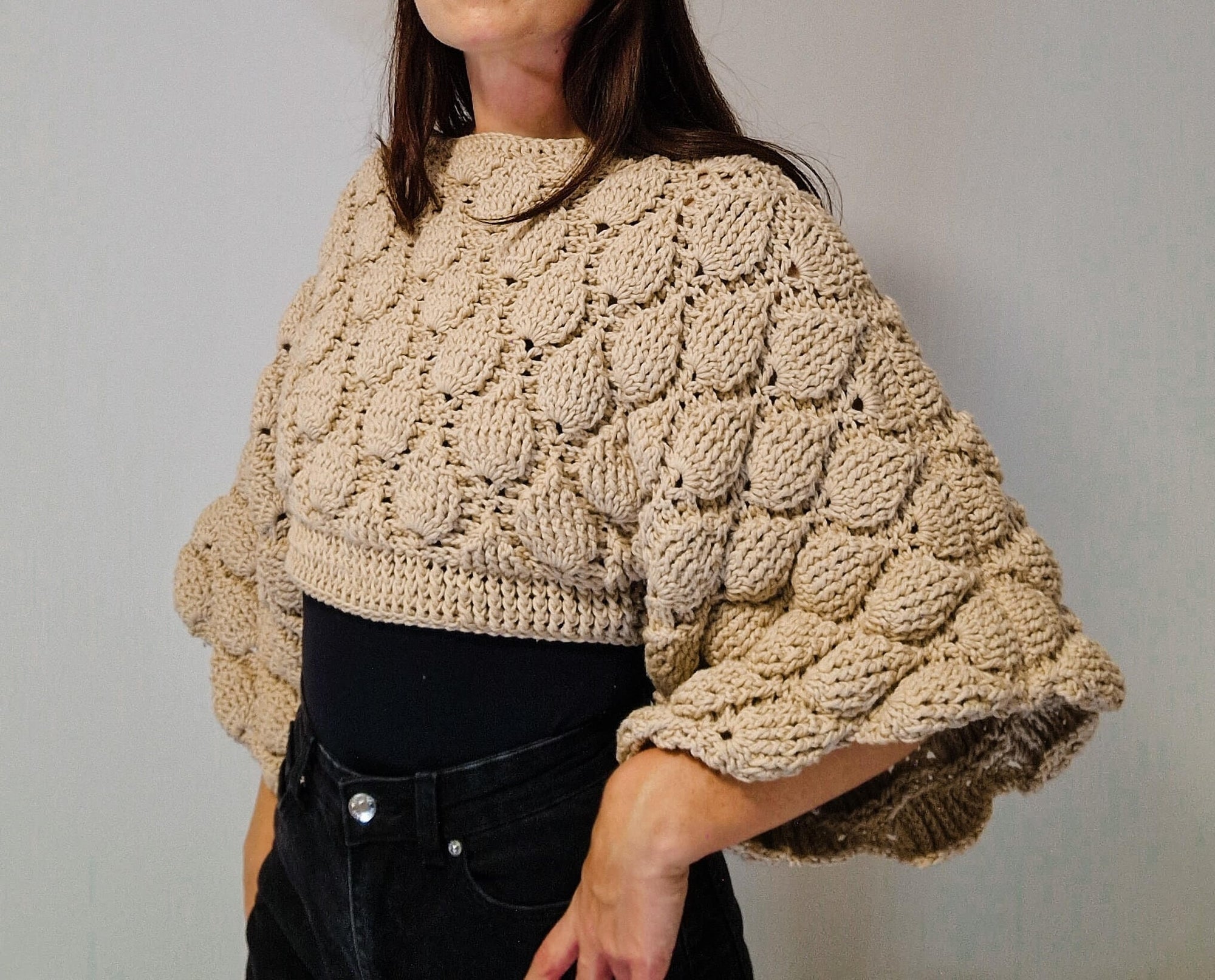 Figs Oversized Crop Sweater - Loops Only