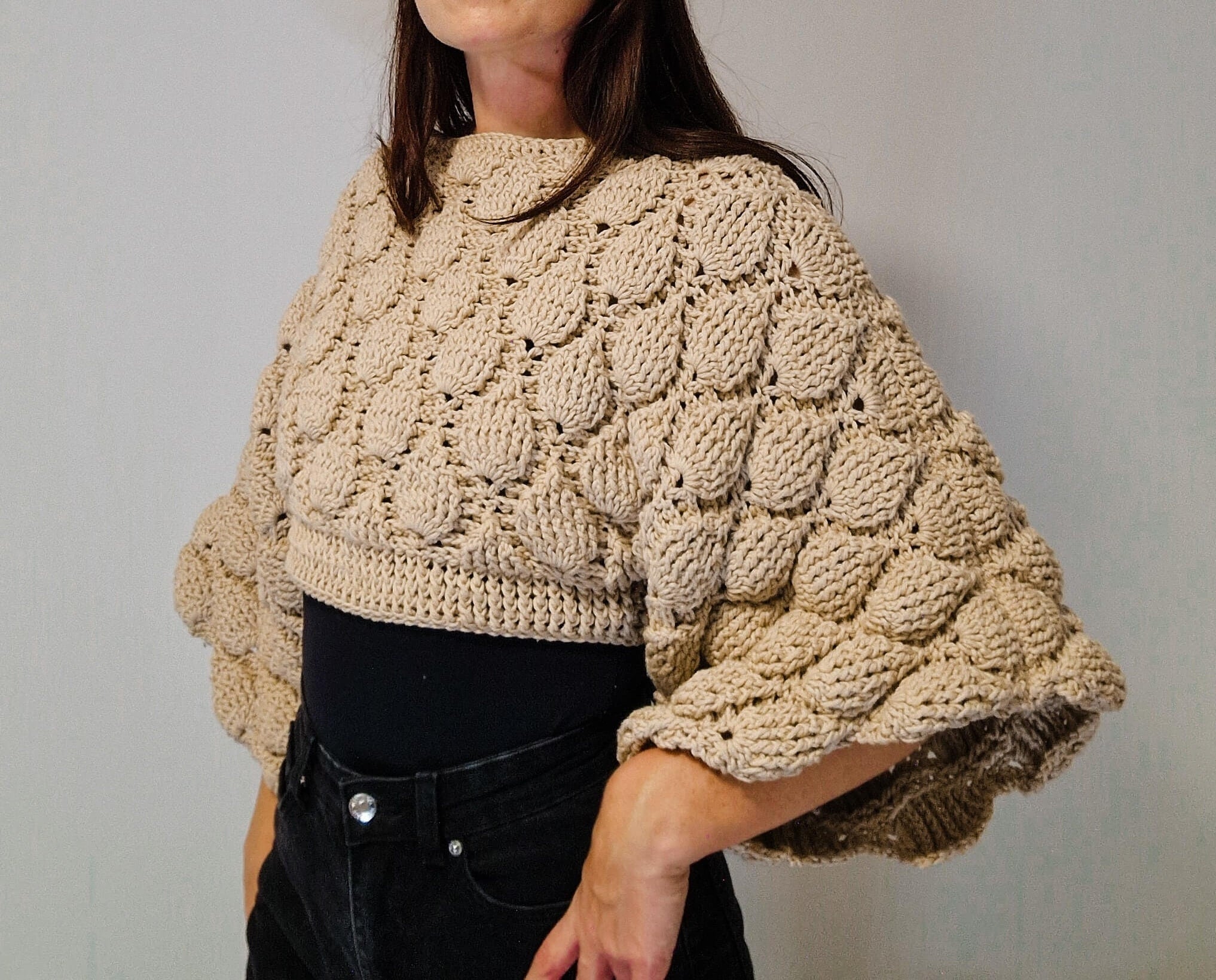 Figs Oversized Crop Sweater - Loops Only