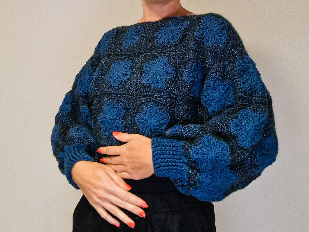 Flower Granny Square Sweater - Loops Only