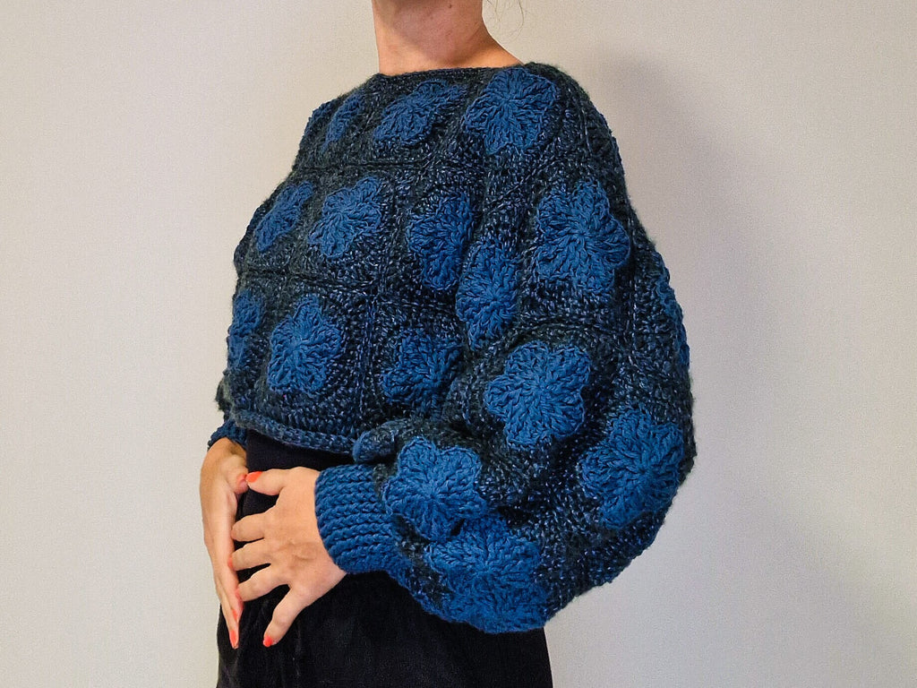Flower Granny Square Sweater - Loops Only