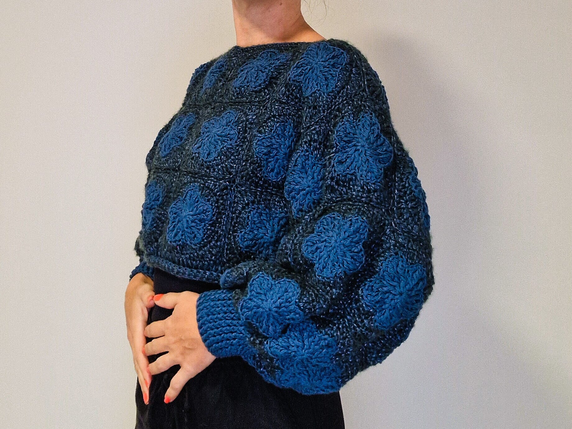 Flower Granny Square Sweater - Loops Only