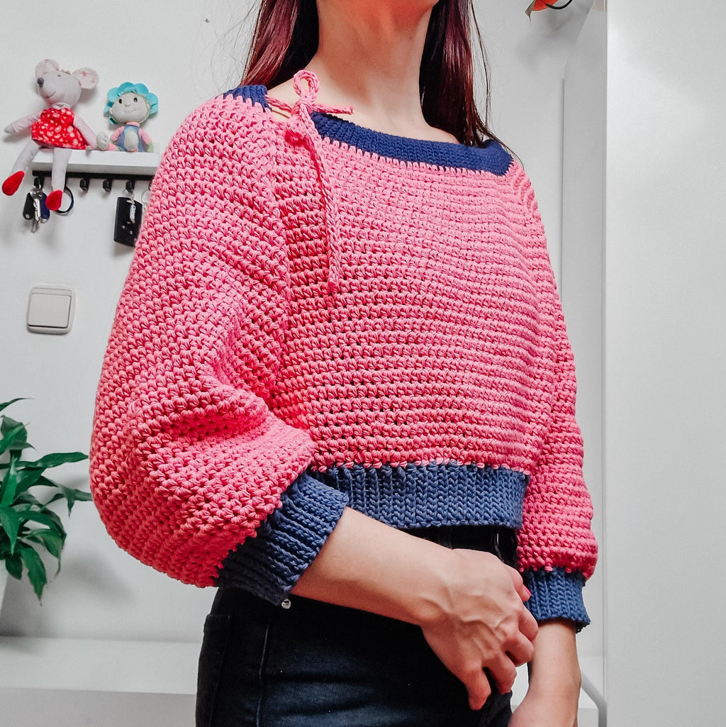 Ribbon Raglan Sweater - Loops Only