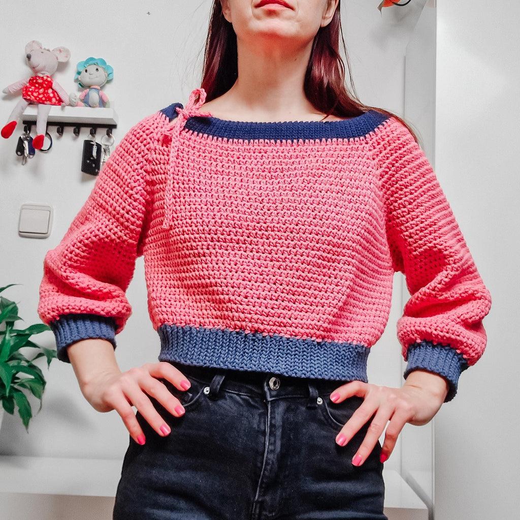 Ribbon Raglan Sweater - Loops Only