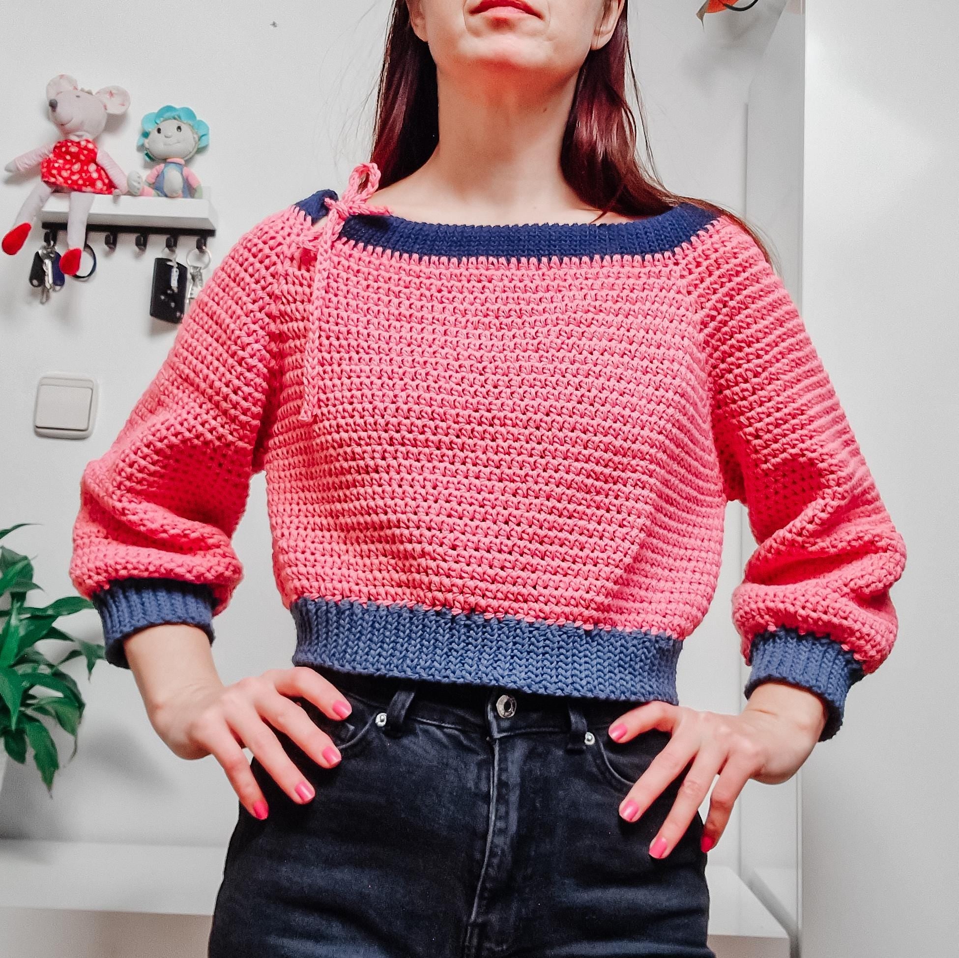 Ribbon Raglan Sweater - Loops Only