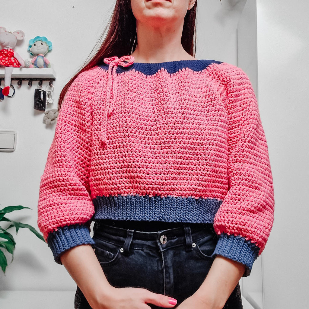 Ribbon Raglan Sweater - Loops Only