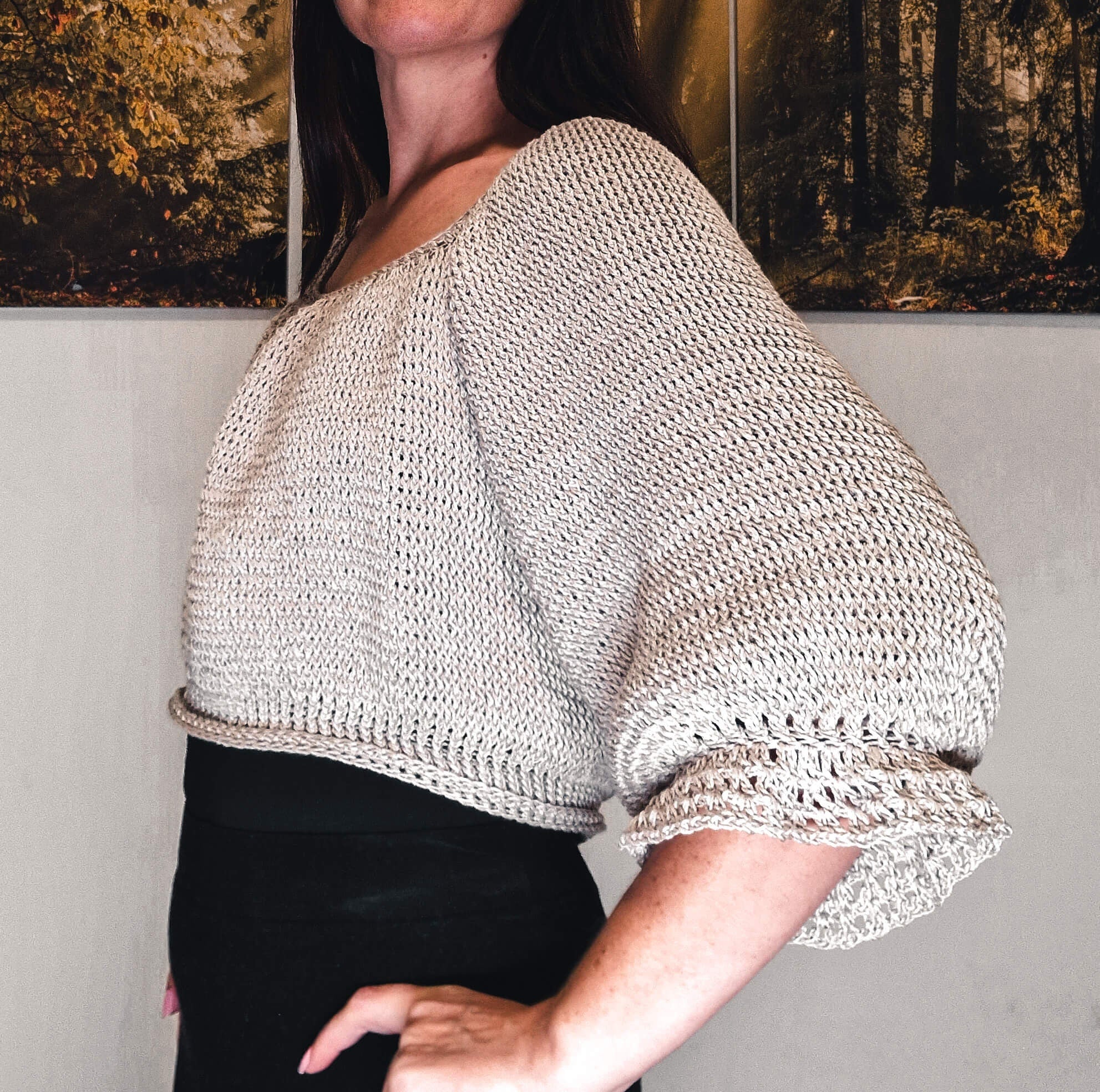 Ruffle Raglan Sweater - Loops Only