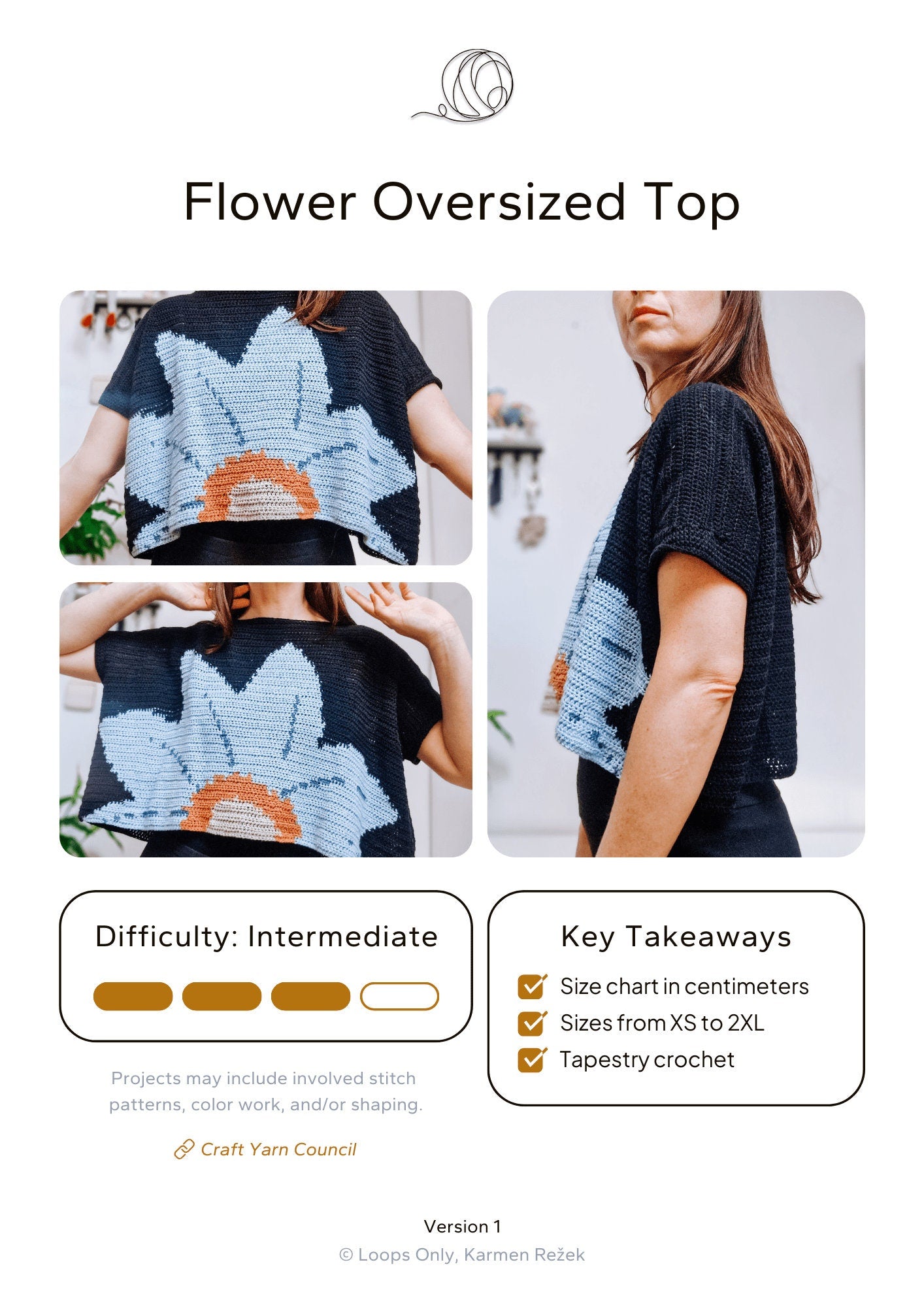 Flower Oversized Top - Loops Only