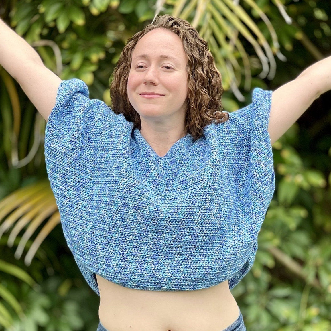 Half Double Crochet Crop Oversized Top - Loops Only