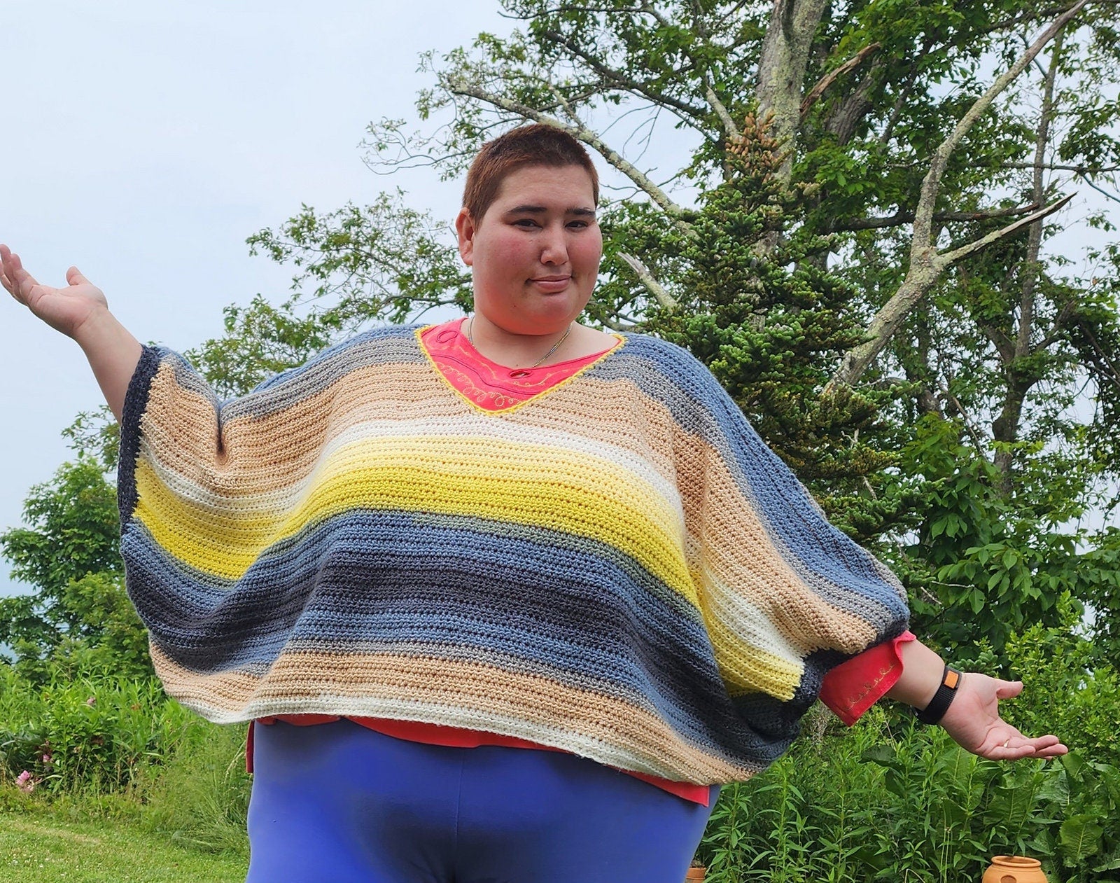 Half Double Crochet Crop Oversized Top - Loops Only