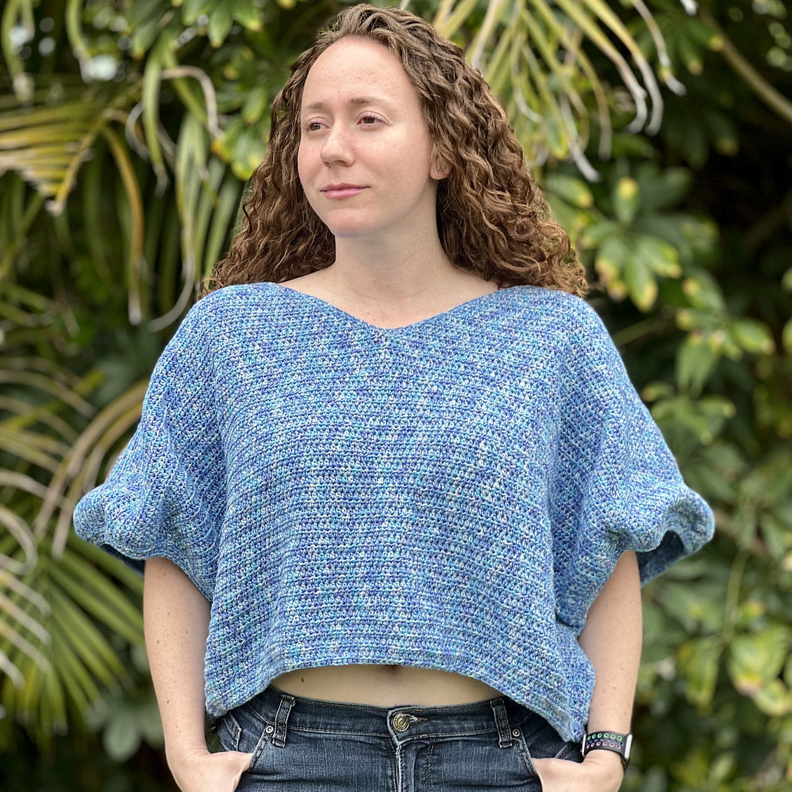 Half Double Crochet Crop Oversized Top - Loops Only