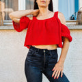 Loops Only Muse Top, a stylish casual top with a relaxed fit, shown in a natural pose highlighting its fabric and design details.