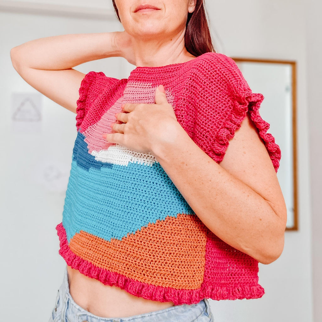 Crochet Loop Top Sunset Top | Crochet Pattern by Loops Only