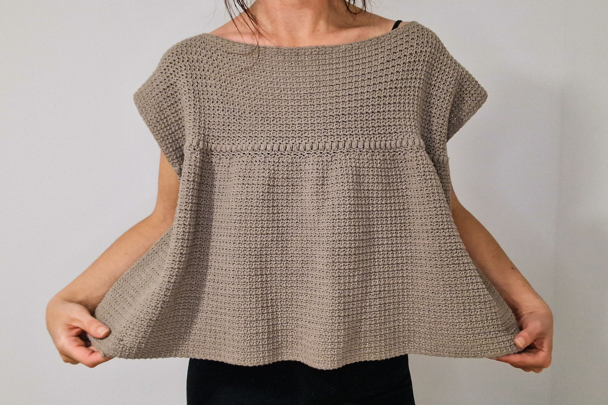 How to Crochet an Oversized Mesh Stitch Top