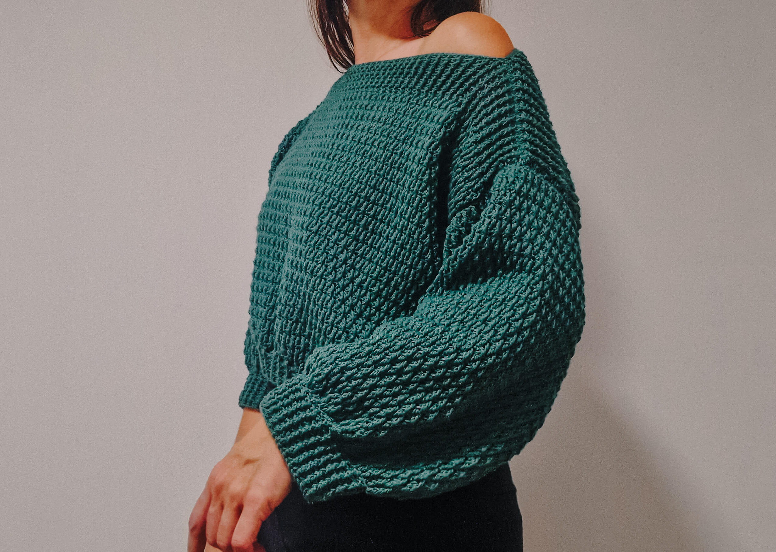 How to Crochet an Alpine Stitch Cropped Sweater