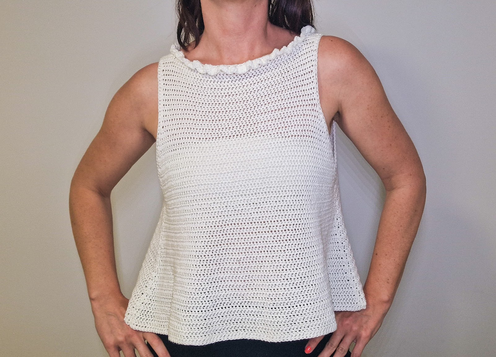How to Crochet a Sleeveless Triangle Top