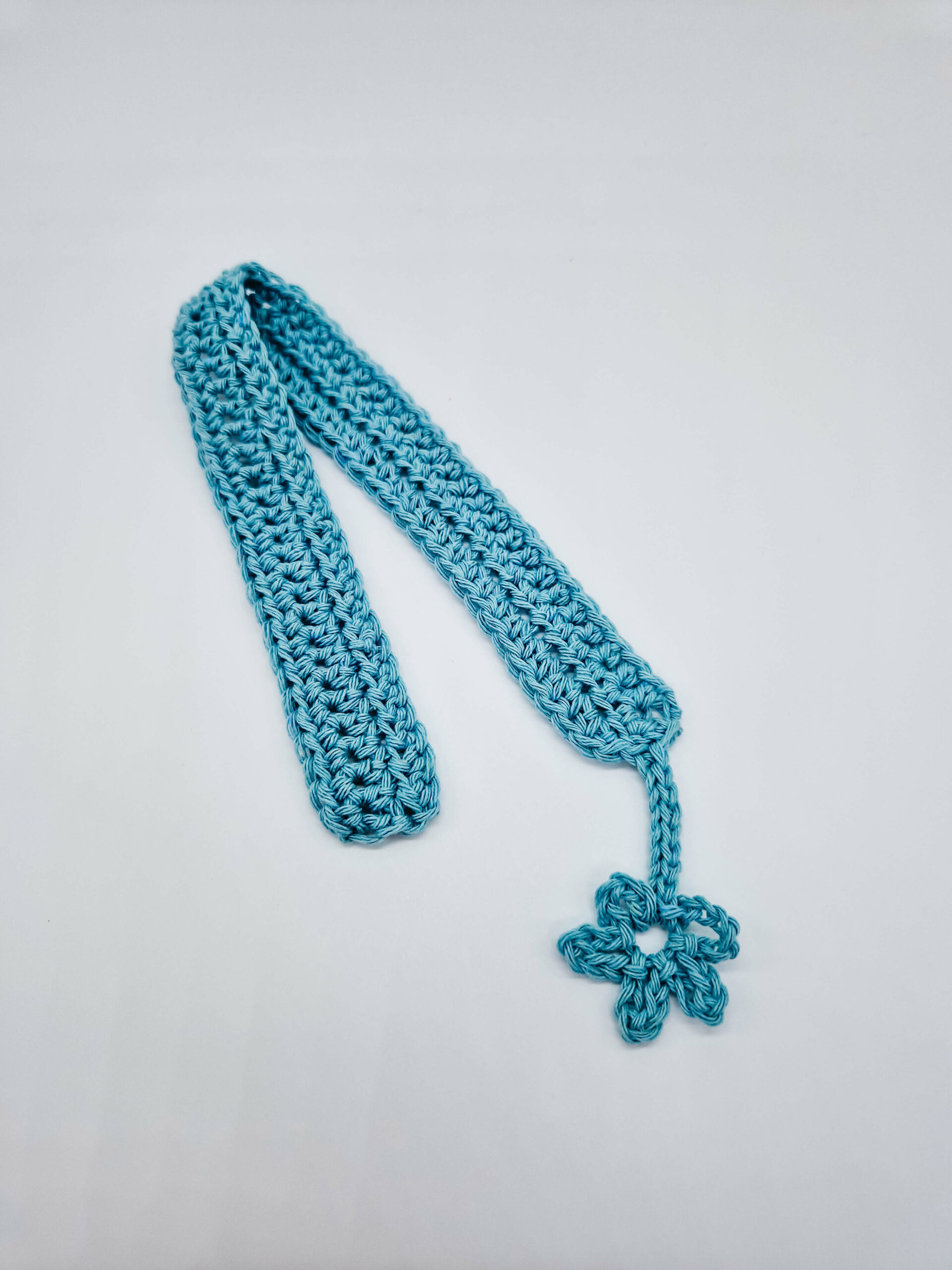Half Double Crochet Bookmark with a Delicate Flower Accent