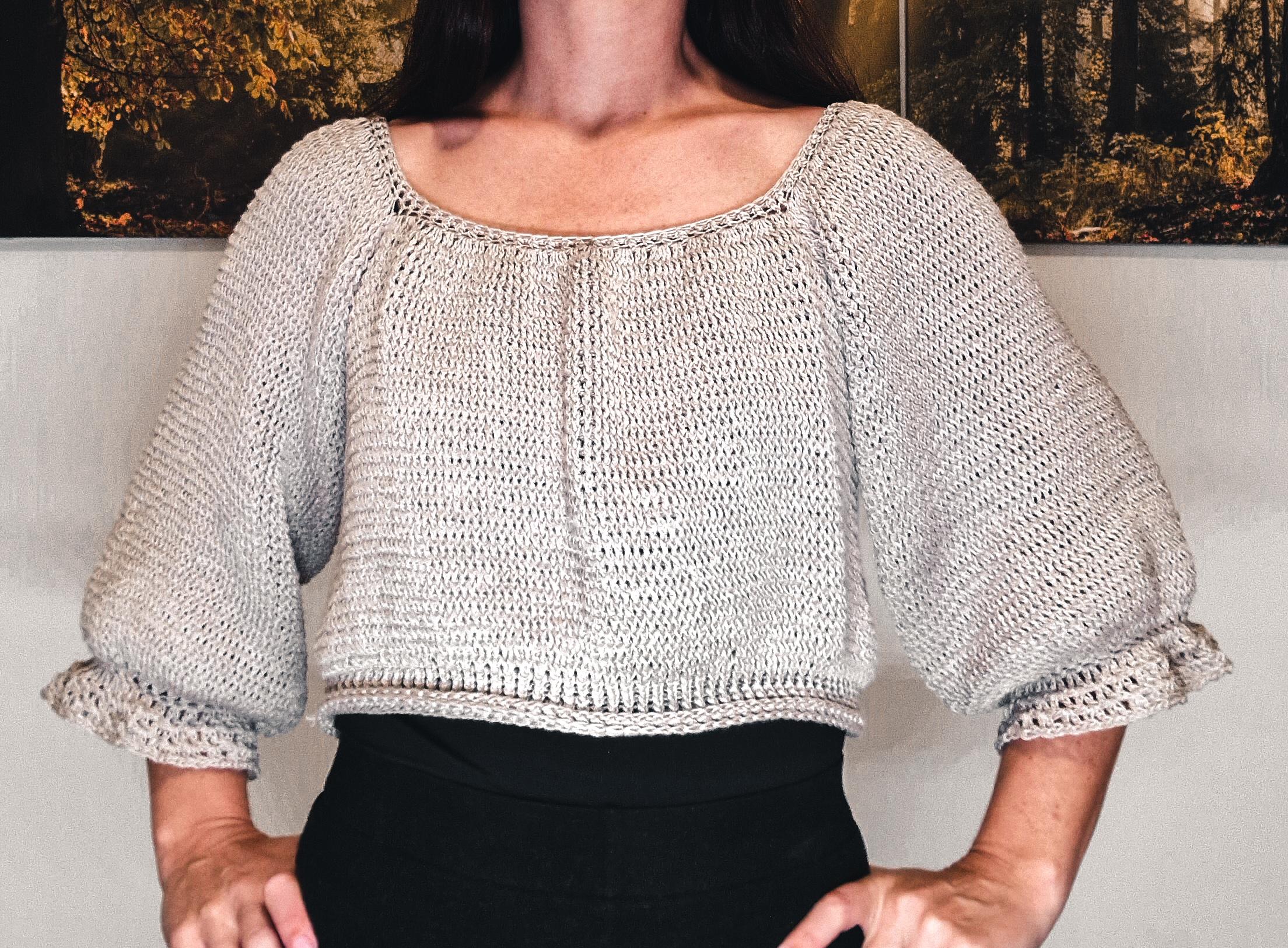 How to crochet the Ruffle Raglan Crochet Sweater 